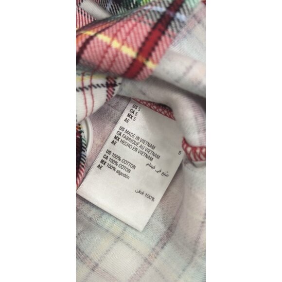 Holiday Lane Kids Plaid Christmas Pajama Set 2-Piece Red Green Size 5 NWT - Picture 5 of 6